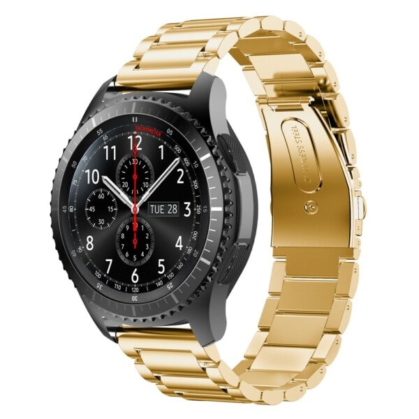 Galaxy Watch 4/5 metallarmbånd i rustfritt stål gull gull