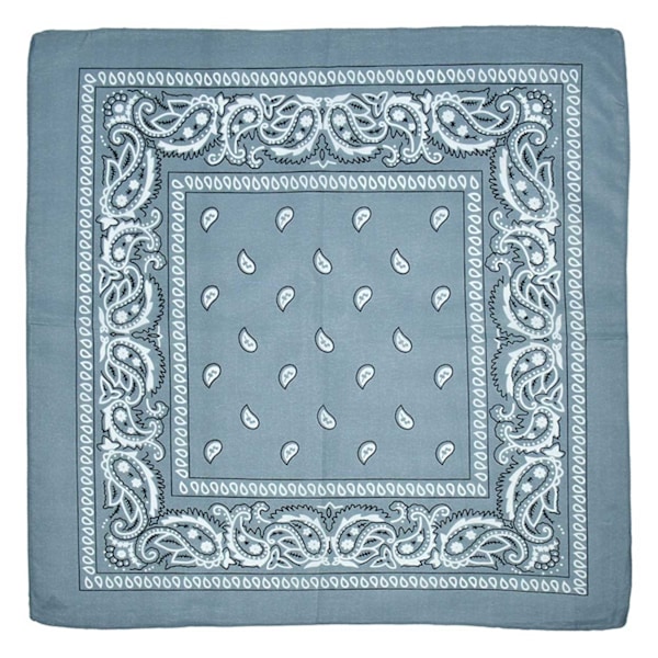 Bandana huivi huivi nuuska kangas paisley kuvio harmaa harmaa