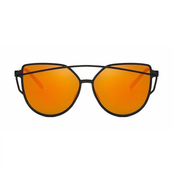 Retro Solglasögon Svart Orange Glas svart