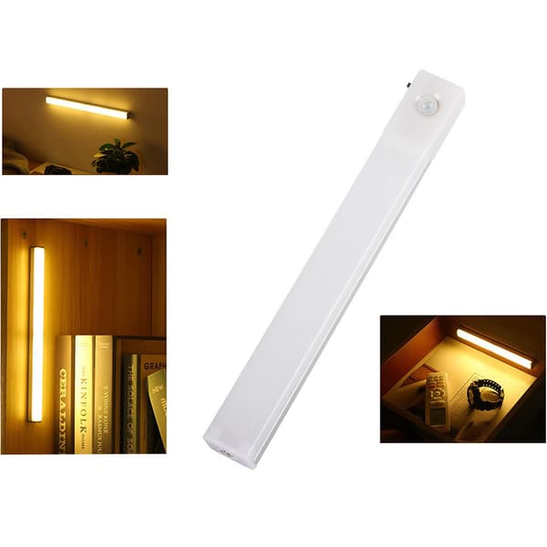 Trådløs LED-lampe med bevægelsessensor og magnetisk montering hvid