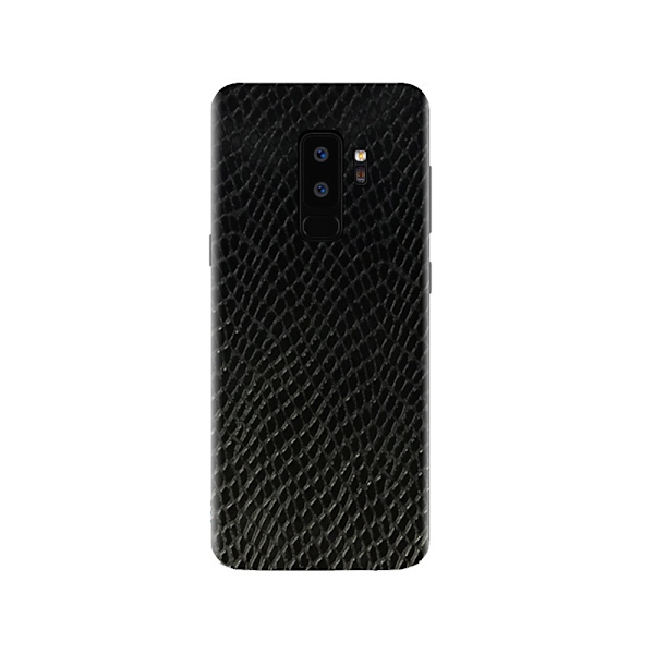 Galaxy S9 Plus Ormskinn Skyddsplast Skin Wrap Baksida svart