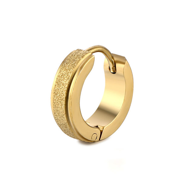 Piercing ørering tykk ring glitter bling gull gull