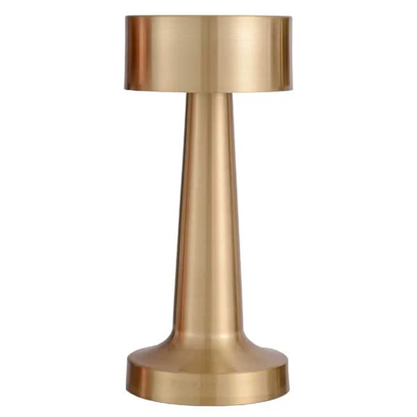 Retro Uppladdningsbar Bordslampa av Metall Dimmer Guld guld
