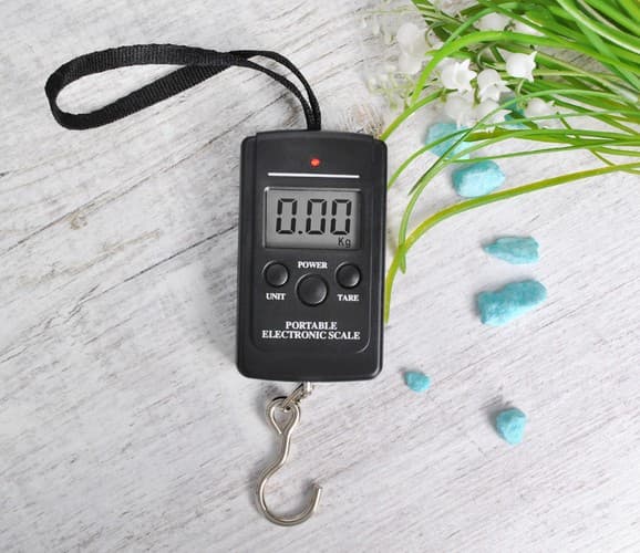Bærbar Bagagevægt | Digital krogvægt 40kg sort