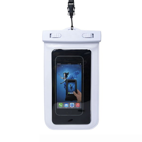 Vandtæt taske til mobiltelefon Universal Mobile Bag (White) hvid