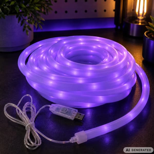 RGBIC 360° Neon LED -nauha 10m Bluetoothilla ja sovelluksella