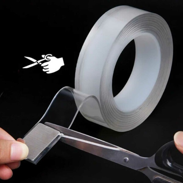 Nanote tape - dobbelt -adhærent genanvendeligt tape - nano tape gennemsigtig 1m