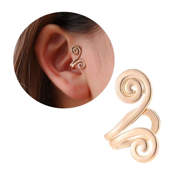 Fake Helix Tragus Piercing Öron Örhänge Ear Cuff utan Hål Guld guld