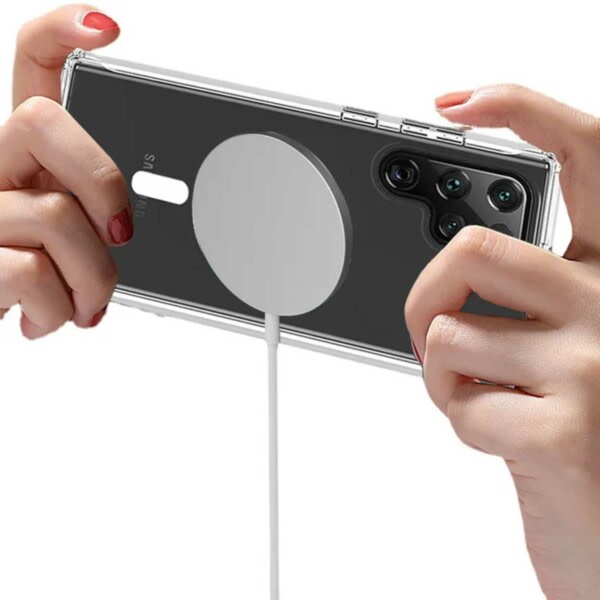 Galaxy S22 Ultra Magsafe Mobile Shell Transparent läpinäkyvä