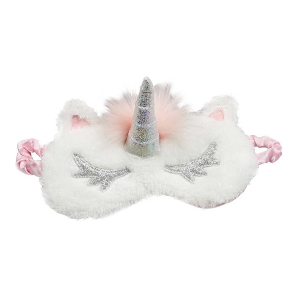 Sød Soft Lurvy Sleeping Mask Eye Mask Flight Travel Unicorn hvid one size