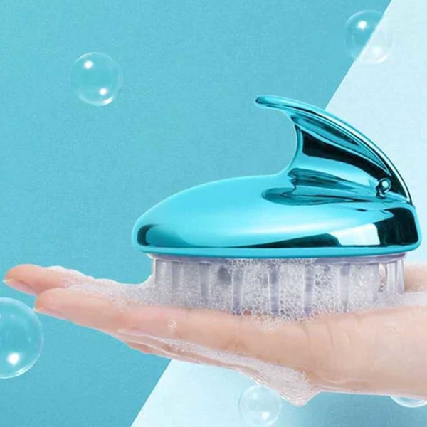 Schampoborste - Massageborste Hårbotten Scalp Peeling silver