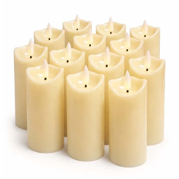 12-Pack Batteridrivna LED-Ljus med Flammande Låga 13cm