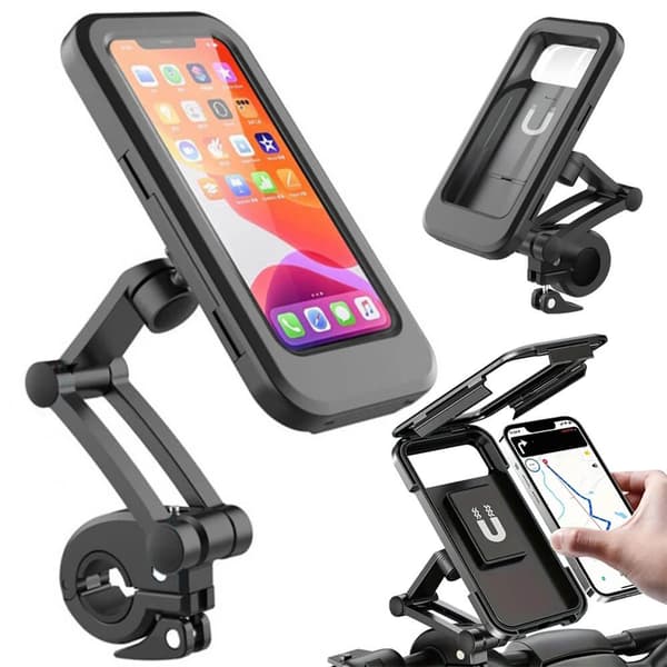 Vanntett mobilholder for sykkel - 360° roterbar