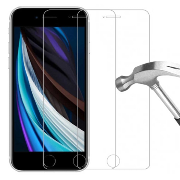 2-Pack iPhone SE Heltäckande Skärmskydd Skyddsplast Displayfilm HD transparent