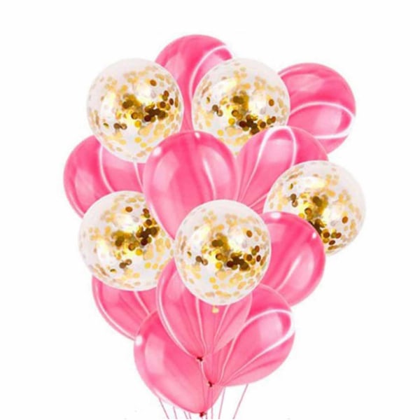 15-pack balloner pink guld konfetti balloner 31cm fødselsdag flerfarvet