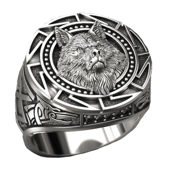 Sormus Wolf Viking Herr Silverin kanssa 9