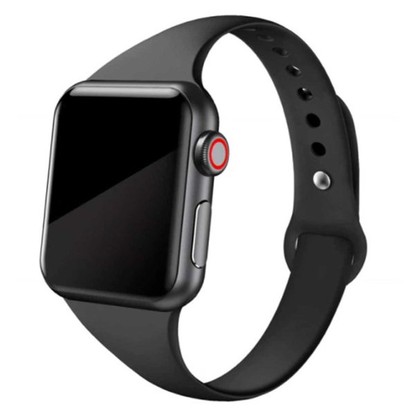 Smalt Apple Watch Silikonarmband 42/44/45/49 Svart svart