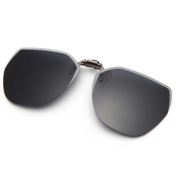 Metalklip -på solbriller til briller - sort sort