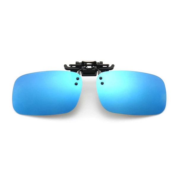 Clip-on solbriller blå spejlglas 40x58mm blå