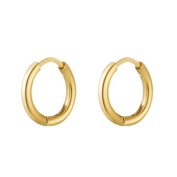 Kreolske Simple Hoops øreringe i rustfrit stål guld XS guld