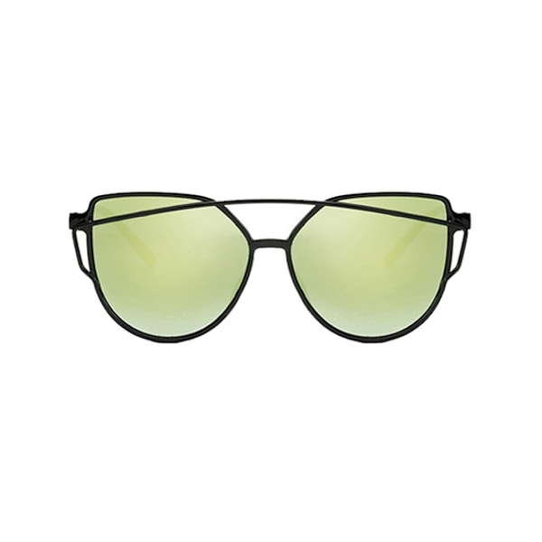 Retro solbriller Black Yellow Glass + Senile String svart
