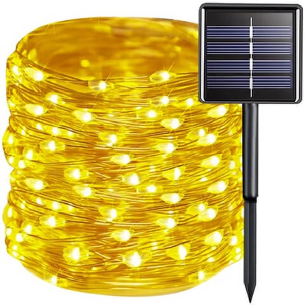 Solcell Ljusslinga 15m IP44 gul