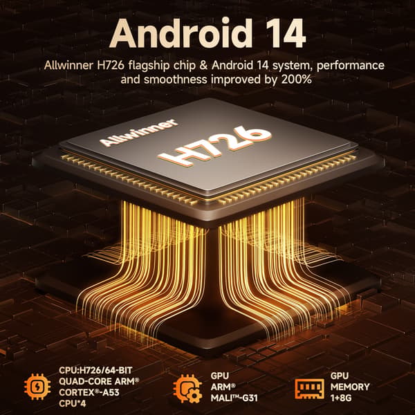 2026 HY350 MAX 8K HD Smart Projektor Android 14 900 ANSI med Autofokus og Apper hvit