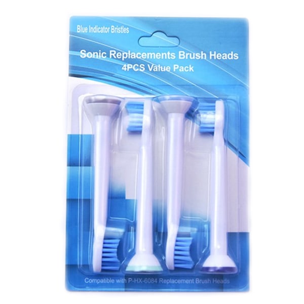 4-pack Sonicare kompatibel tandbørstehovedet følsom kompakt hvid