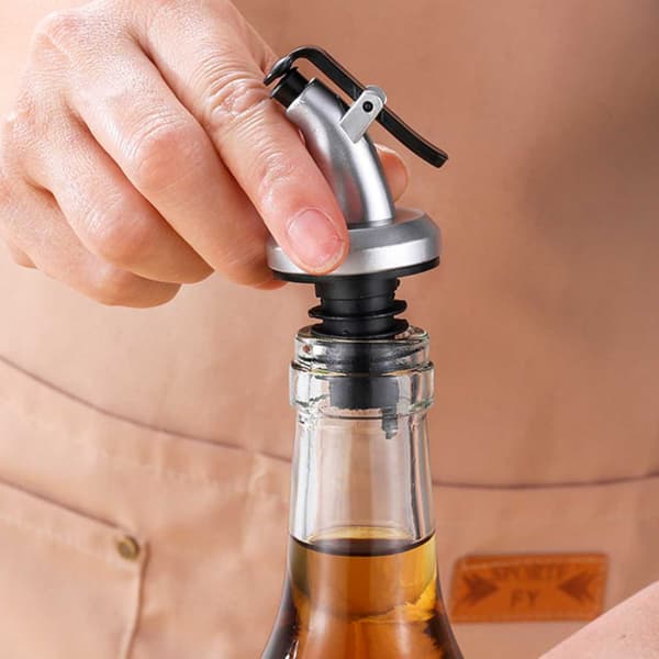 2-Pack kork for olivenolje helletut Dryppkork med lokk grå grå