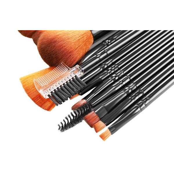 Makeup Brushes 12-Pack med etui svart