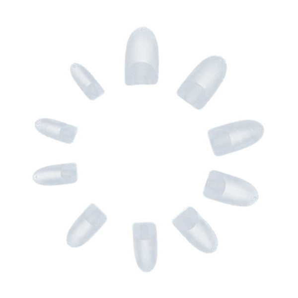 500 pcs negletips ovale klare løse negle akryl tip gennemsigtig