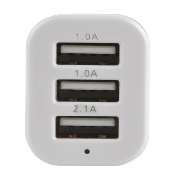 Universal billader med 3 USB 5.1a hvit