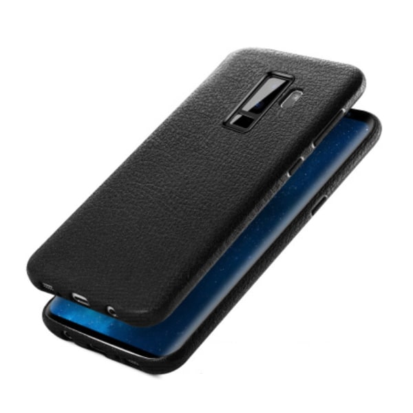Samsung Galaxy S10 Plus Mobilskal Svart Läder Skinn svart