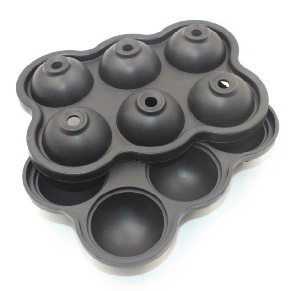 Silikone Iceball Form - Ice Form til Ice Balls Round Ice Cubes Bullets sort