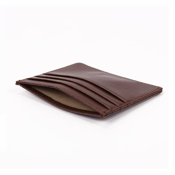 Thin Card Holder 7 Compartment Wallet Credit Card Holder Skins brun