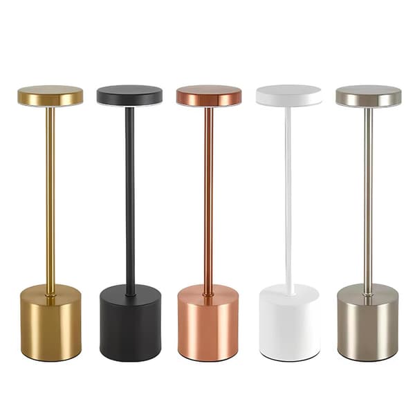 Uppladdningsbar LED Bordslampa i Metall Koppar