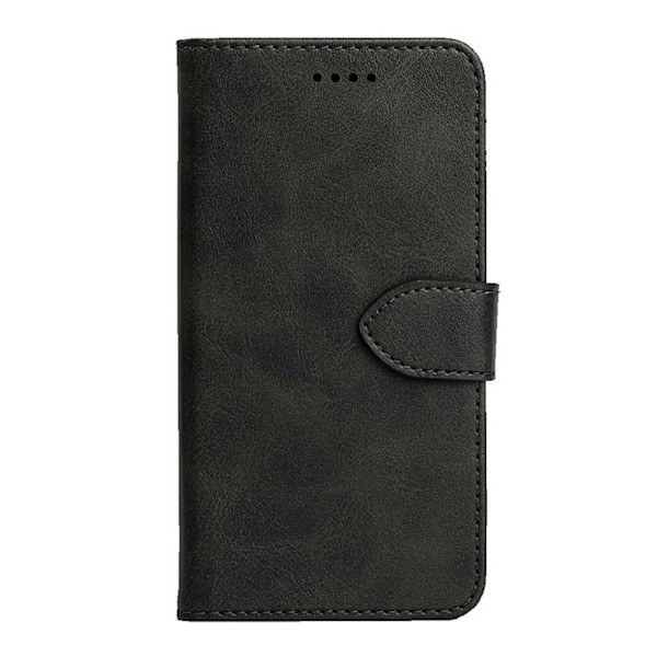 OnePlus 8 Pro Wallet Case Leather Leather Saces Black svart