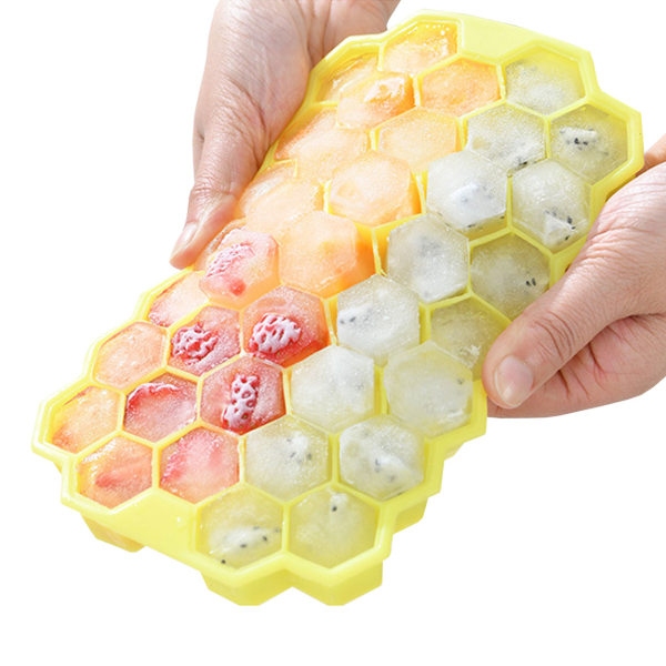Isity af isterninger Hexagon Ice Cubes Silikone sort