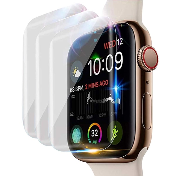 3-pack Apple Watch 1/2/3 38mm Skärmskydd Heltäckande transparent