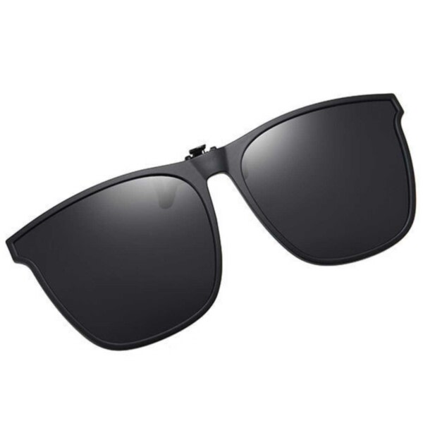 Klip -på solbriller - fastgjort til eksisterende briller - sort sort