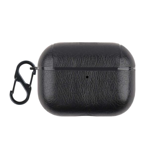 Apple AirPods 3 Bag sag Beskyttende sag Læder sort sort sort