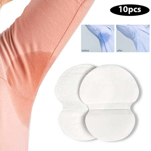 10-pack Självhäftande Svettskydd för Kläder vit