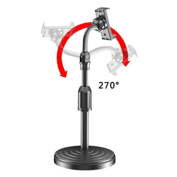 Tiktok Live Stream Mobile Stand - Holder / Set til mobil sort