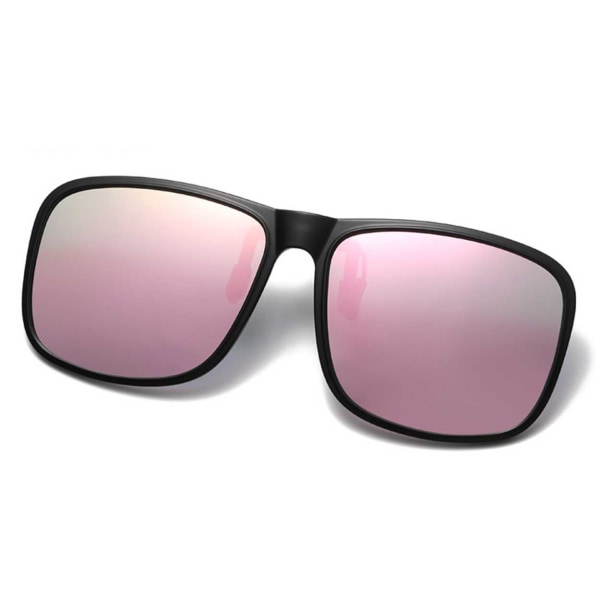 Uppfällbara Solglasögon Clip-On Rosa Spegelglas rosa