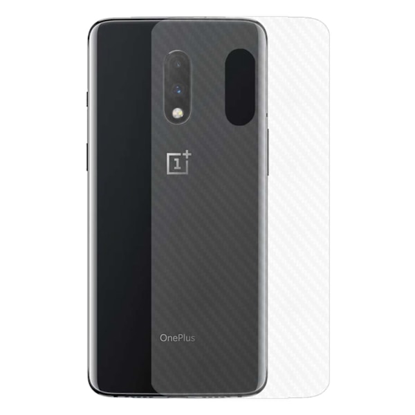 3-pack OnePlus 7 hiilikuituvinyyli ihon tarran suojakalvo takaisin läpinäkyvä