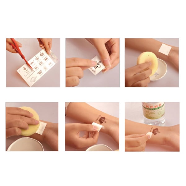 30-pack fack tatoveringer midlertidige tatoveringer falsk falsk tatovering sort