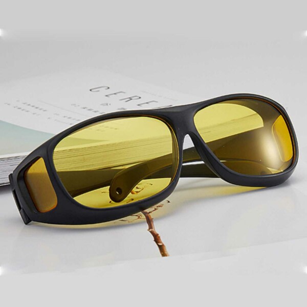 Suncover's solbriller uden for briller Læser briller gul glas sort