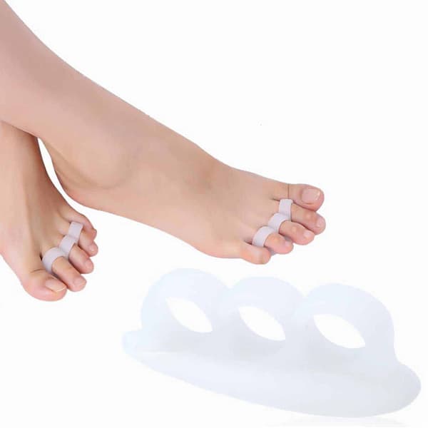 2 -Pack Toe Separators - Hallux Valgus hvid