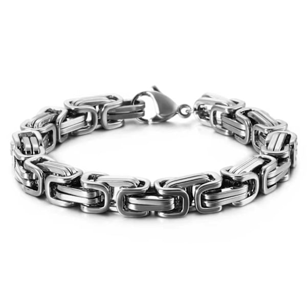 Kejsarlänk Armband Viking Stål | Valbar Storlek | Silver 18cm