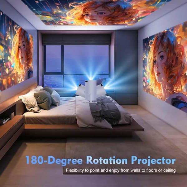 Projektori Android 11 HY300 Pro Smart 4k Wifi valkoinen
